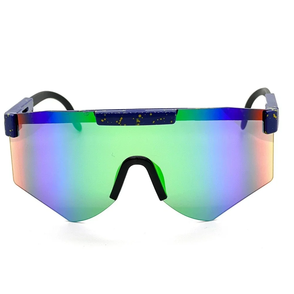 Sunglasses Sport Fishing Beach Shades UV400 Mirrored Lens‎ Wrap Cover Face Gafas